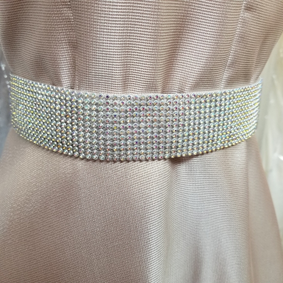 Light Mocha Shimmer Ballgown - Picture 4 of 7